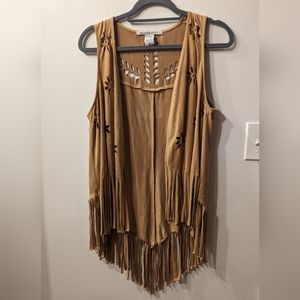 American Rag Western Suede Vest